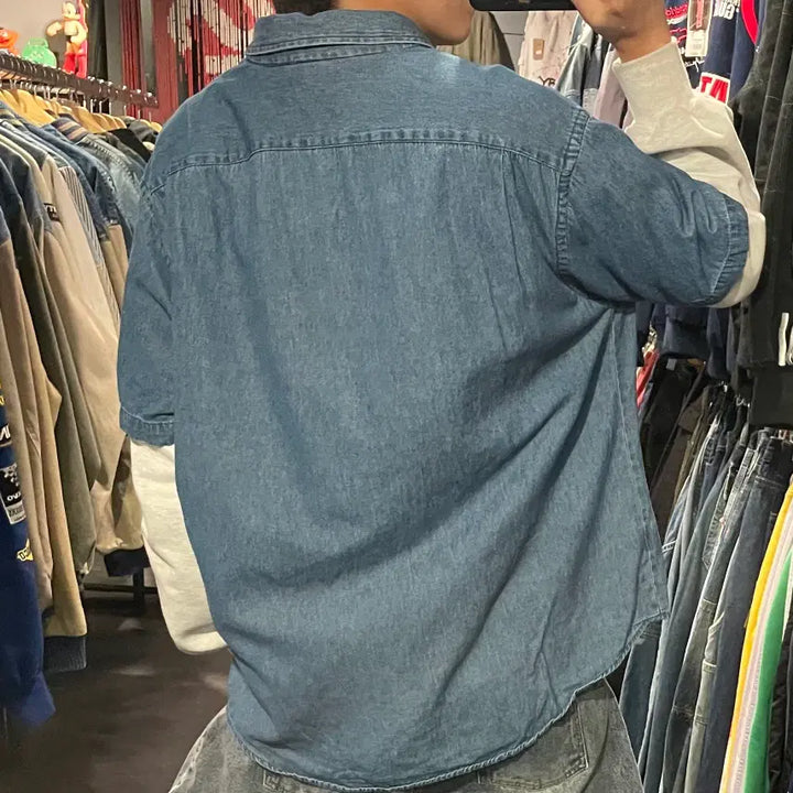[SOLD OUT] [IM] carhartt 칼하트 데님 반팔셔츠