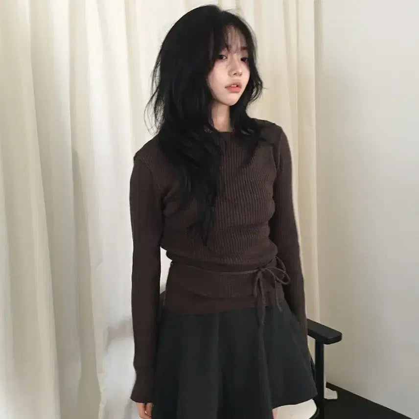 [BUNJANG] Archive J2U Rie Knit Brown Sweater / 아카이브제이투유 리에 니트 브라운