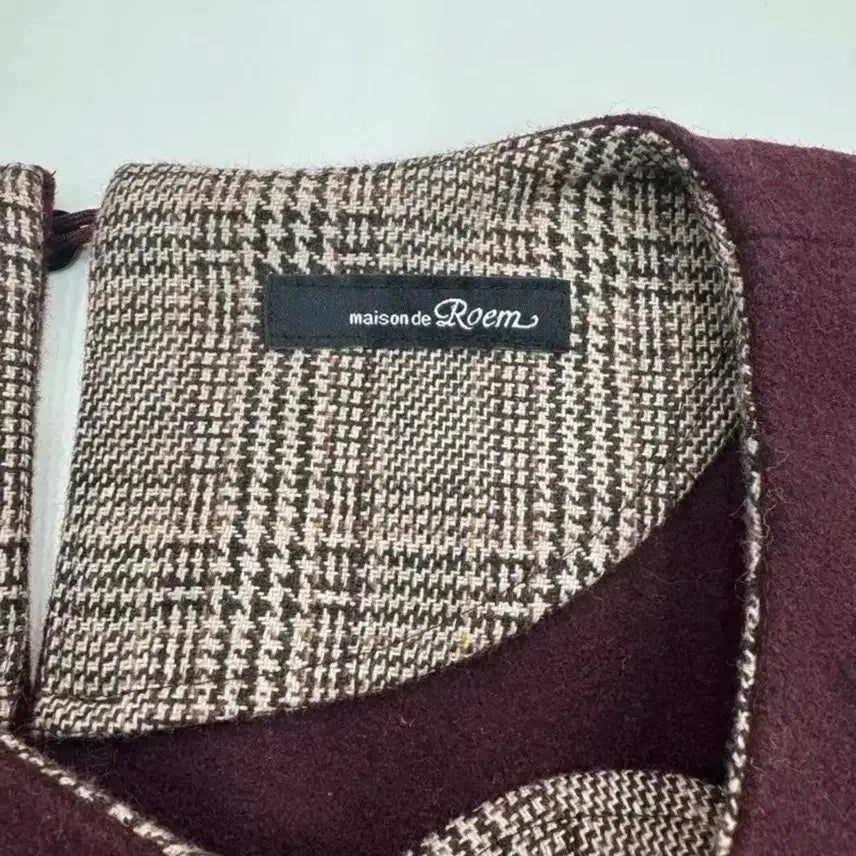 [BUNJANG] Roem Wine Wool Vest with Ribbon Detail / 로엠 와인 울 베스트 리본 디테일 베스트/꾸안꾸 데일리룩