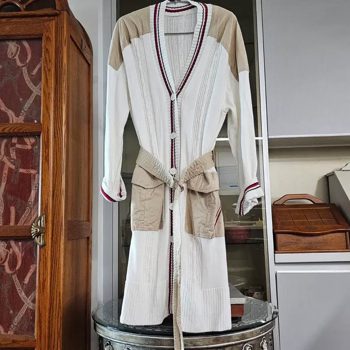 [BUNJANG] Tommy Hilfiger Long Belted Cardigan / 66~77 여성 타미힐피거 롱 벨트 가디건