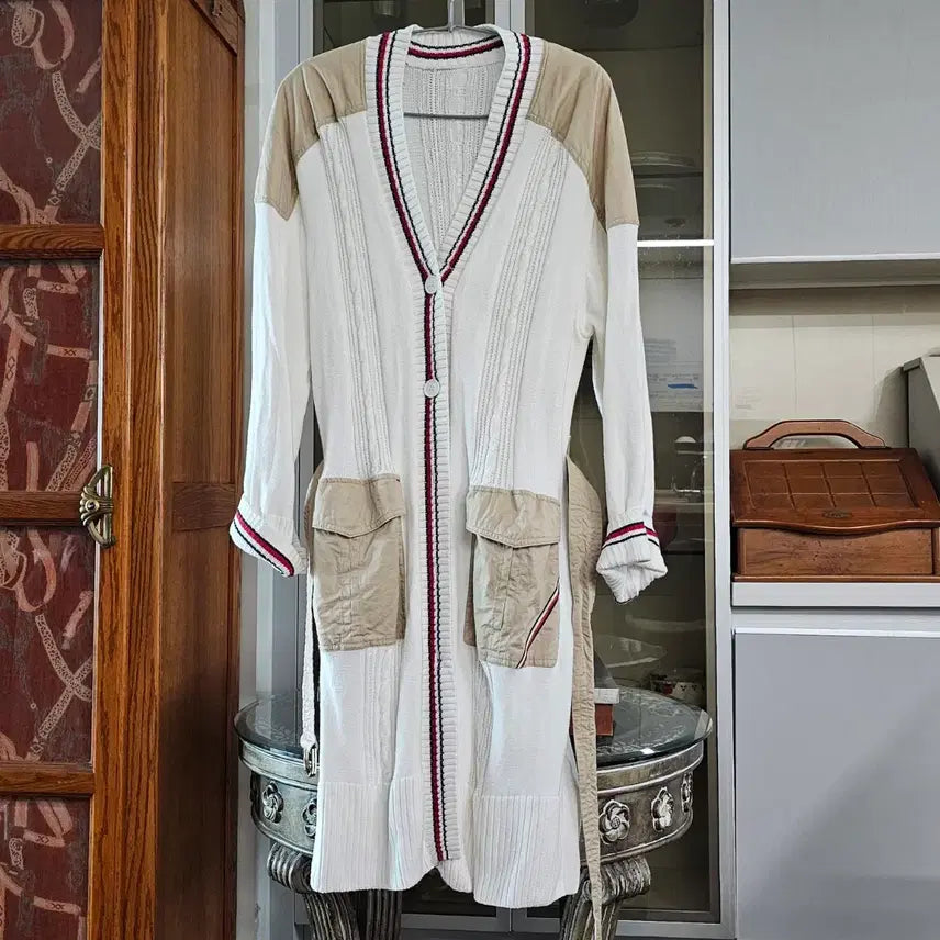 [BUNJANG] Tommy Hilfiger Long Belted Cardigan / 66~77 여성 타미힐피거 롱 벨트 가디건