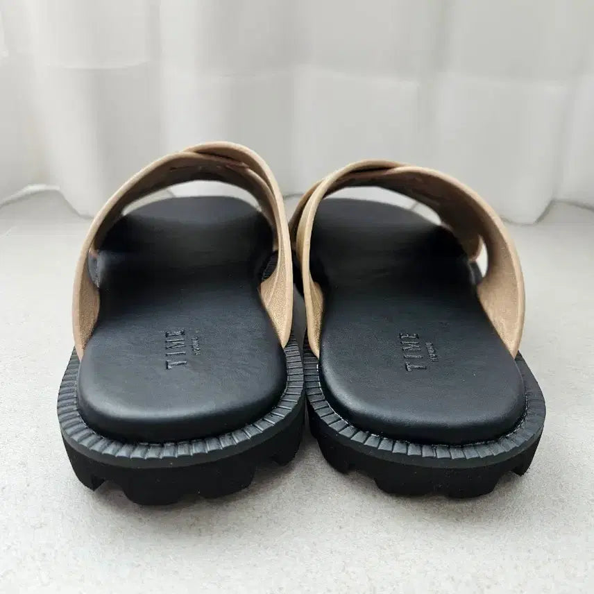[BUNJANG] Time Homme Leather Slippers / 타임옴므 슬리퍼