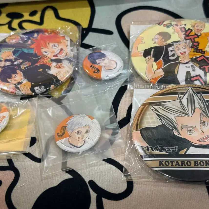 [BUNJANG] Haikyuu Hinata &amp; Bokuto Can Badge Set / 하이큐 캔뱃지 세트 (히나타/보쿠토)