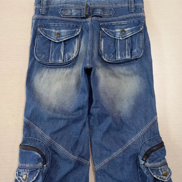 [BUNJANG] KOREA Pocket Cargo Flare Denim Jeans / 27 KOREA 포켓 카고 플레어데님 27-618