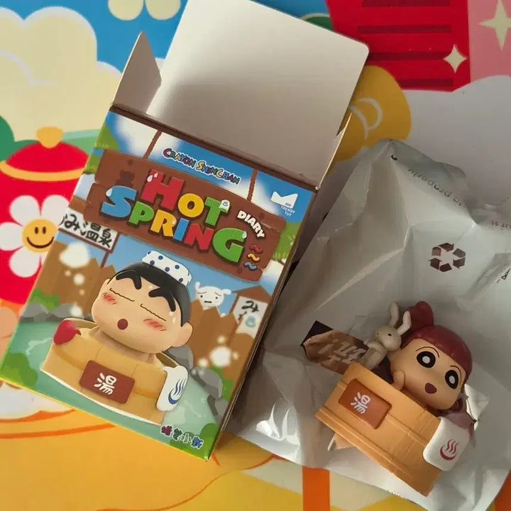 [BUNJANG] Crayon Shin-chan Hot Spring Bath Figure Glass / 짱구 온천목욕 피규어 유리