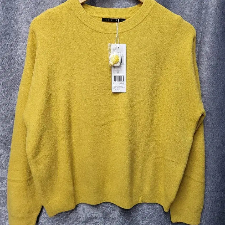 [BUNJANG] SEMIR Mustard Yellow Round Knit (New) / [새상품/L] 세미르(SEMIR) 머스타드 옐로우 라운드 니트