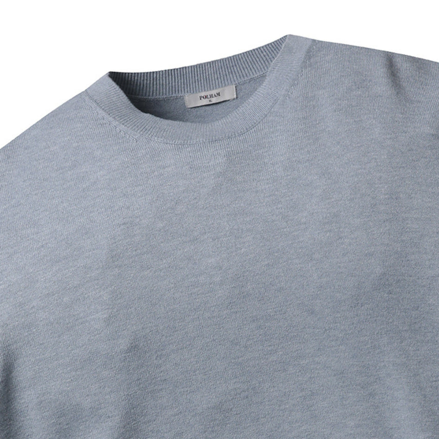 [BUNJANG] Polahem Round Knit Melange Blue (Unsealed) / 새) 라운드 니트 멜란지블루 95, 110 미개봉 새제품