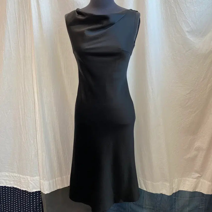[BUNJANG] Black Drape Dress (XS) / 블랙 드레이프 원피스(XS)