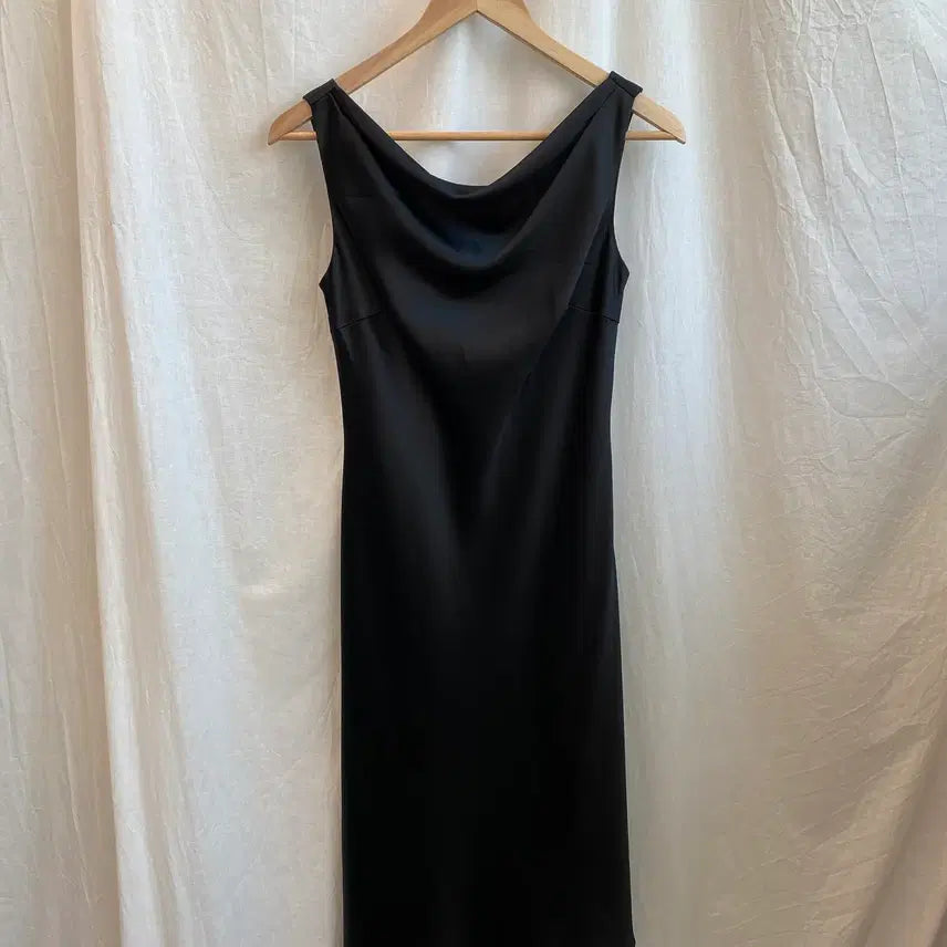 [BUNJANG] Black Drape Dress (XS) / 블랙 드레이프 원피스(XS)