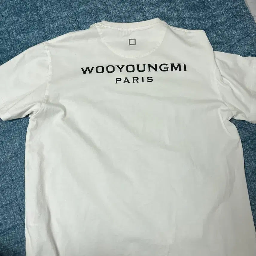 [BUNJANG] Wooyoungmi Back Logo Short Sleeve T-shirt / 우영미 백로고 반팔 화이트 46사이즈