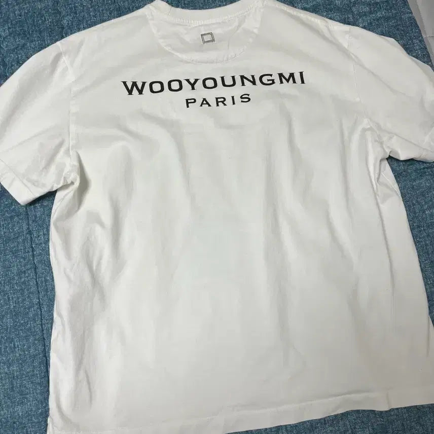 [BUNJANG] Wooyoungmi Back Logo Short Sleeve White T-shirt / 우영미 백로고 반팔 화이트 46사이즈