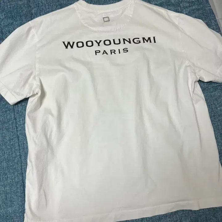 [BUNJANG] Wooyoungmi Back Logo Short Sleeve White T-shirt / 우영미 백로고 반팔 화이트 46사이즈