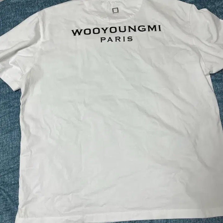[BUNJANG] Wooyoungmi Back Logo Short Sleeve White T-shirt / 우영미 백로고 반팔 화이트 46사이즈