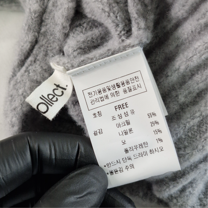 [BUNJANG] CC Collect Grey High Neck Cropped Knit Bolero / 씨씨콜렉트 그레이 하이넥 크롭 니트 볼레로 F