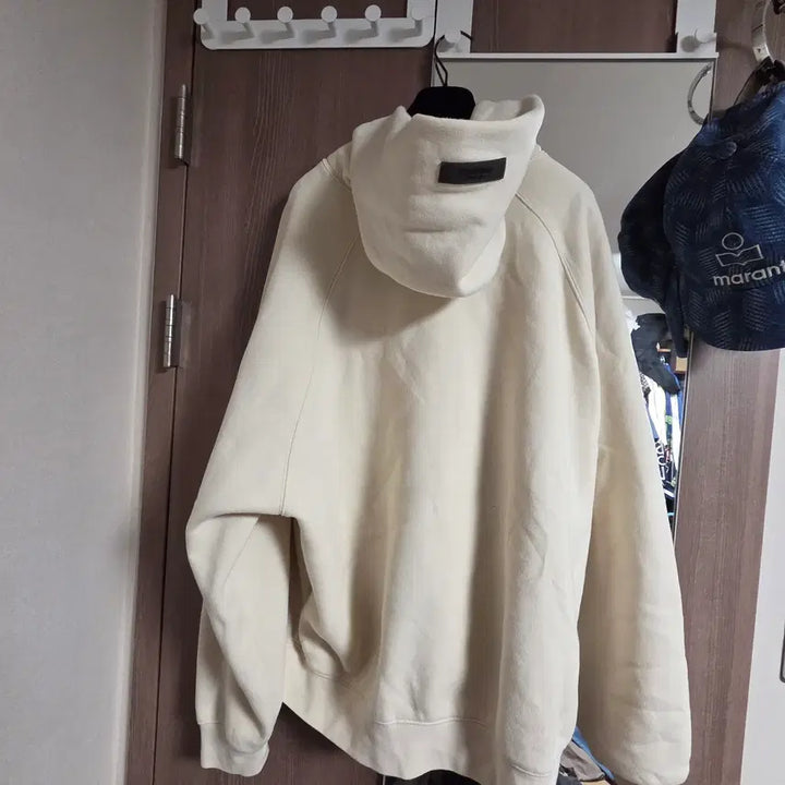 [BUNJANG] Fear of God Essentials 3D Silicon Pullover Hoodie Cream XL / 피어오브갓 에센셜 3D 실리콘 풀오버 후디 크림 XL
