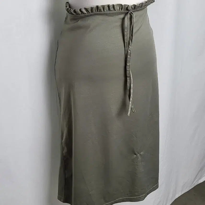 [BUNJANG] Vintage Khaki Brown Slip Skirt / 빈티지 카키브라운 슬립 스커트