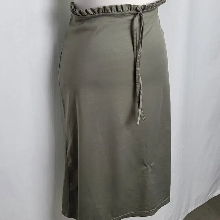 [BUNJANG] Vintage Khaki Brown Slip Skirt / 빈티지 카키브라운 슬립 스커트