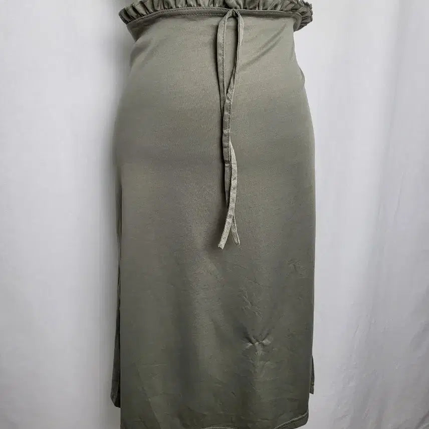 [BUNJANG] Vintage Khaki Brown Slip Skirt / 빈티지 카키브라운 슬립 스커트