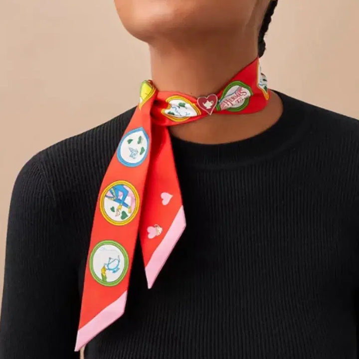 [BUNJANG] Hermes Twilly Scarf Set with Scarf Ring / 에르메스 트윌리 스카프 레드 스카프링세트