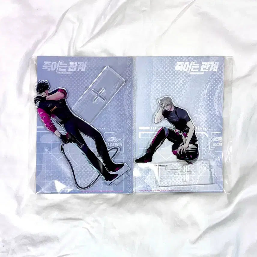 [BUNJANG] Jukineun Gwangye (Killing Relationship) Another Pink Partner Racer Acrylic Stand - Lee Wooyeol, Do Seongah / 죽이는관계 어나더 핑크 파트너 레이서 아크릴 스탠드 이우열 도성아 양도