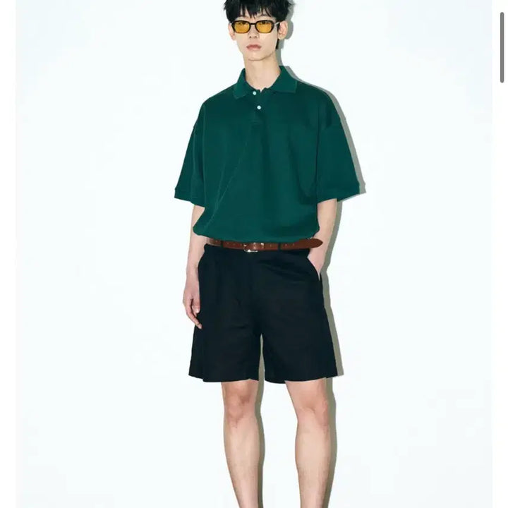 [BUNJANG] Partimento Oversized PK Half Sweat Polo Shirt - Green / 남자 파르티멘토 피케 카라반팔티 M사이즈