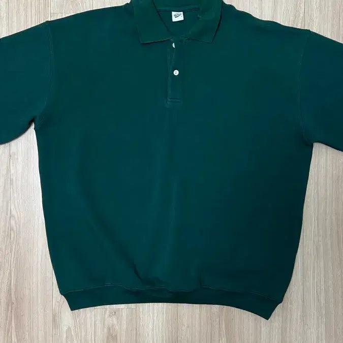 [BUNJANG] Partimento Oversized PK Half Sweat Polo Shirt - Green / 남자 파르티멘토 피케 카라반팔티 M사이즈