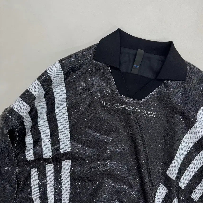 [BUNJANG] Adidas Blue Sequin Soccer Jersey / 아디다스 블루버전 시퀸 축구 져지