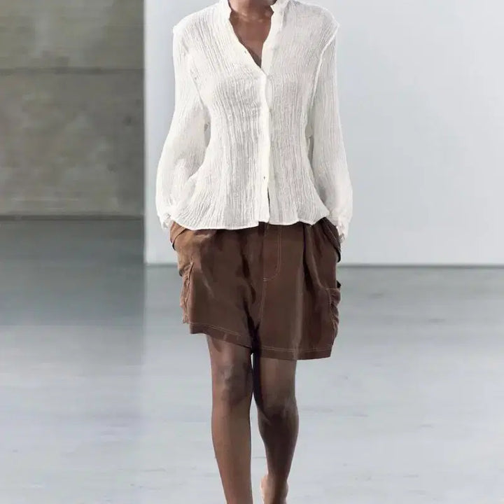 [BUNJANG] Zara ZW Collection 100% Linen Blouse / zara 자라 스트럭처 100% 리넨 블라우스 ZW COLLECTION