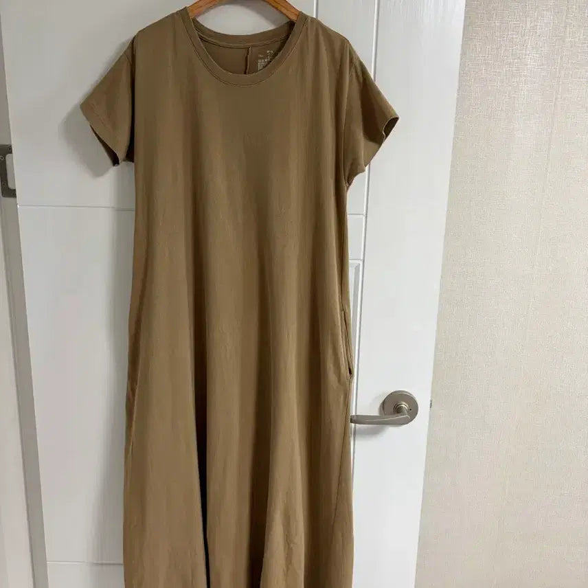 [BUNJANG] Vintage Cotton Long Dress / (일본 수입 빈티지)반팔 원피스 롱 면100 코튼 기본 M-L 캐주얼