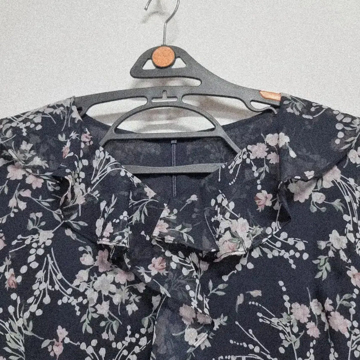 [BUNJANG] Madame Elegance Floral Chiffon Long Dress 77 / 마담엘레강스 플라워 쉬폰 롱 원피스 77