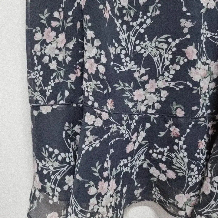 [BUNJANG] Madame Elegance Floral Chiffon Long Dress 77 / 마담엘레강스 플라워 쉬폰 롱 원피스 77