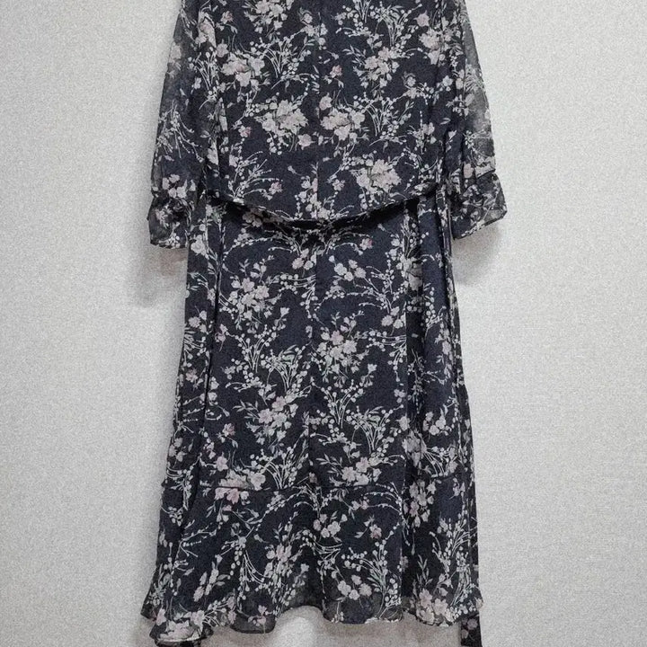 [BUNJANG] Madame Elegance Floral Chiffon Long Dress 77 / 마담엘레강스 플라워 쉬폰 롱 원피스 77