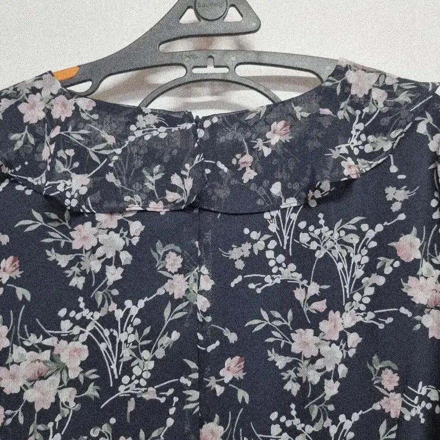 [BUNJANG] Madame Elegance Floral Chiffon Long Dress 77 / 마담엘레강스 플라워 쉬폰 롱 원피스 77