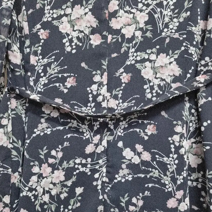 [BUNJANG] Madame Elegance Floral Chiffon Long Dress 77 / 마담엘레강스 플라워 쉬폰 롱 원피스 77