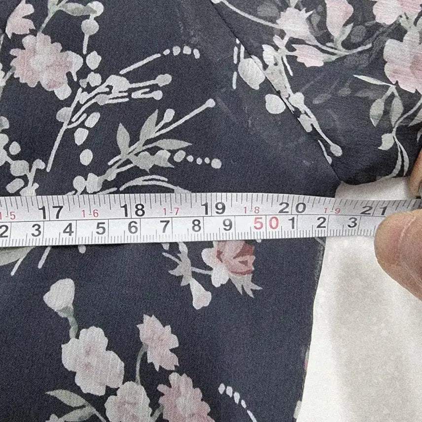 [BUNJANG] Madame Elegance Floral Chiffon Long Dress 77 / 마담엘레강스 플라워 쉬폰 롱 원피스 77