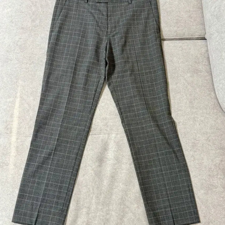 [BUNJANG] Customellow Gray Check Double Breasted Suit / 커스텀멜로우 그레이 체크 더블 브레스트 셋업