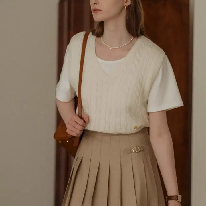 [BUNJANG] TILLIDIE Pleated Buckle Point Skirt / 틸아이다이 Buckle point pleats skirt