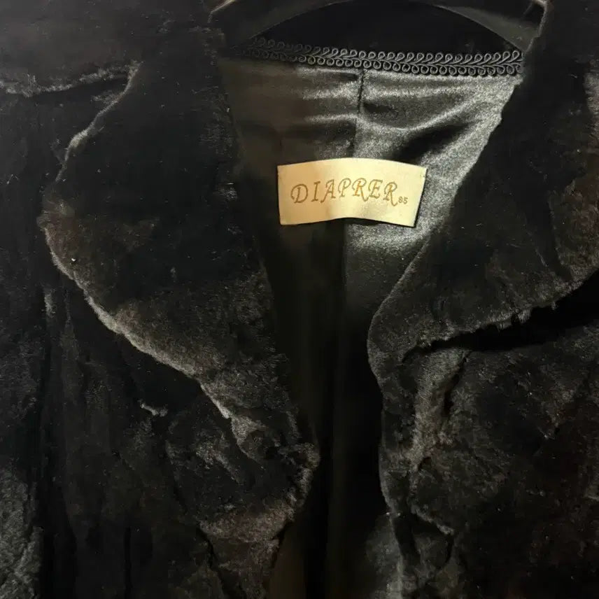 [BUNJANG] Premium Black Mink Coat Jacket (Slim Fit, Half Length) / 프리미엄 블랙 깎은 밍크 코트자켓 (슬림핏 / 하프기장)