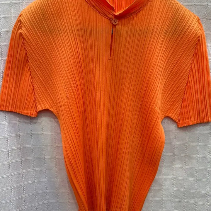 [BUNJANG] Issey Miyake Pleats Orange Short Sleeve T-shirt / 이세미야케 플리츠오렌지색 반팔티 사용가 없음