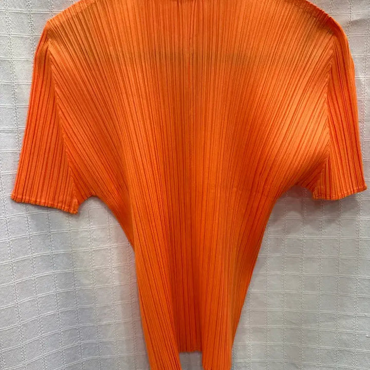 [BUNJANG] Issey Miyake Pleats Orange Short Sleeve T-shirt / 이세미야케 플리츠오렌지색 반팔티 사용가 없음