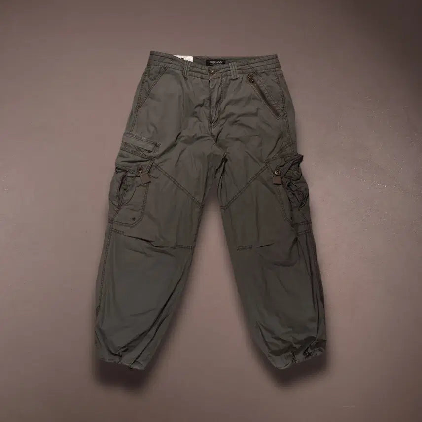 [BUNJANG] Vintage Grunge Shirred Cargo Pants C437 / 빈티지 그런지 셔링 카고팬츠  C437
