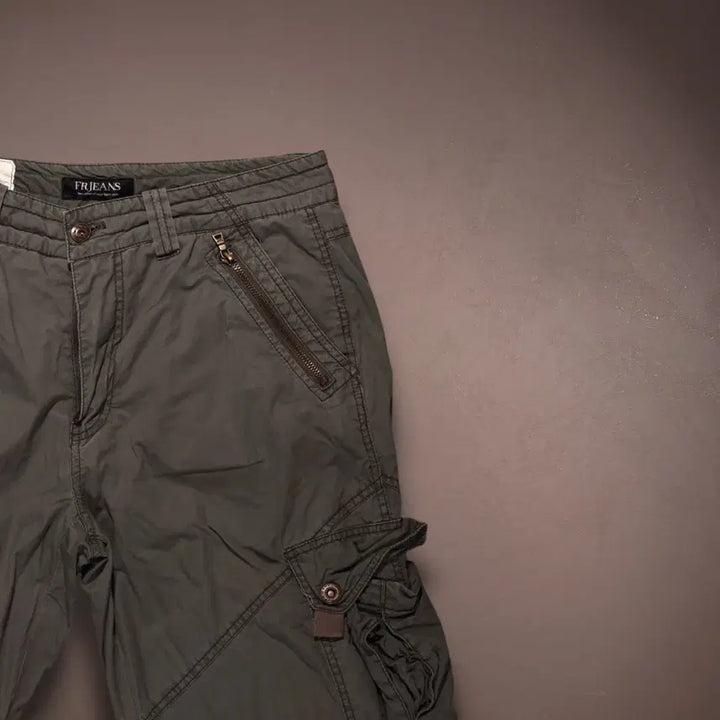 [BUNJANG] Vintage Grunge Shirred Cargo Pants C437 / 빈티지 그런지 셔링 카고팬츠  C437