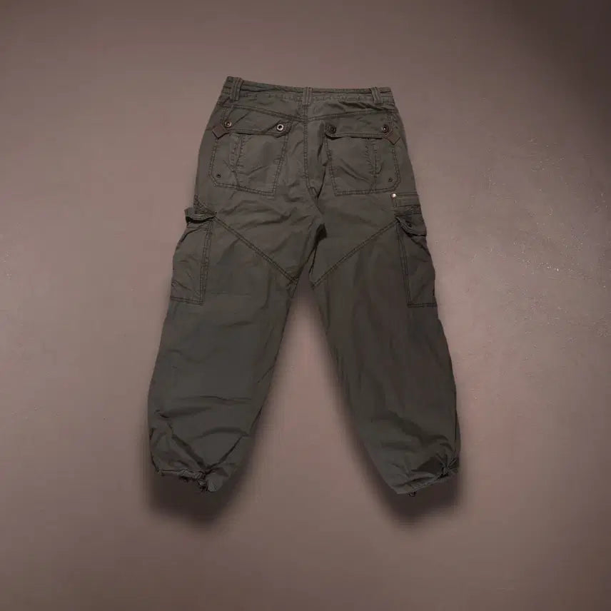 [BUNJANG] Vintage Grunge Shirred Cargo Pants C437 / 빈티지 그런지 셔링 카고팬츠  C437