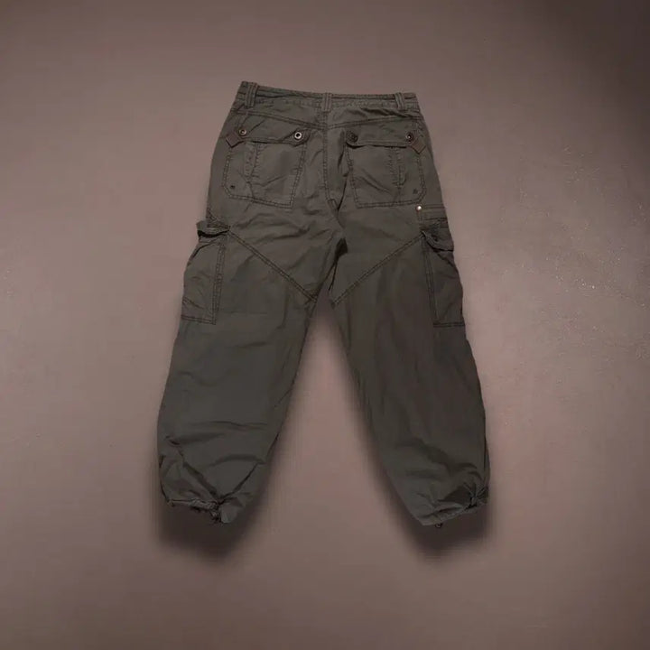 [BUNJANG] Vintage Grunge Shirred Cargo Pants C437 / 빈티지 그런지 셔링 카고팬츠  C437