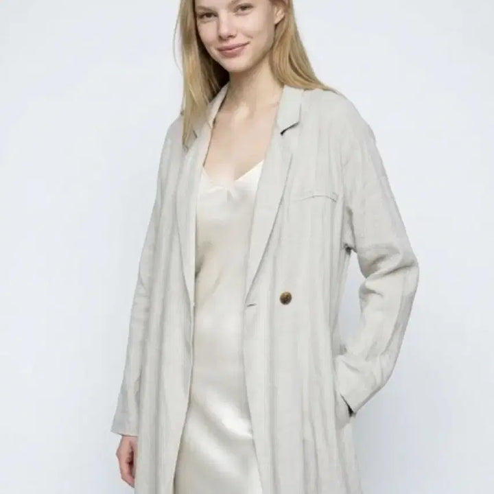 [BUNJANG] L-HEIM Linen Long Jacket IV / 여성F/ 국내제작 L-HEIM 마 린넨 롱자켓 IV 30-19
