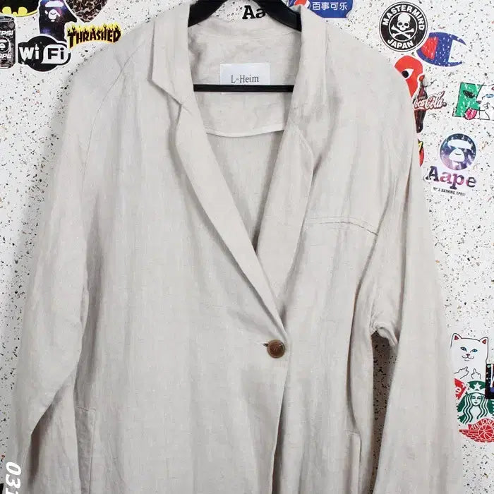 [BUNJANG] L-HEIM Linen Long Jacket IV / 여성F/ 국내제작 L-HEIM 마 린넨 롱자켓 IV 30-19