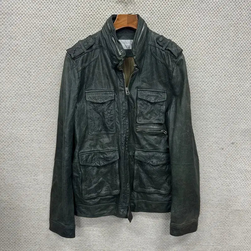 [SOLD OUT] 티아이포맨 빈티지 라이더 양가죽 자켓 XXL A07843