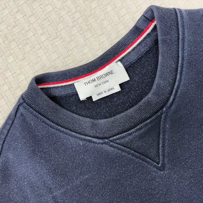 [BUNJANG] Thom Browne Navy 4-Bar Sweatshirt / 톰브라운 네이비 4선 맨투맨