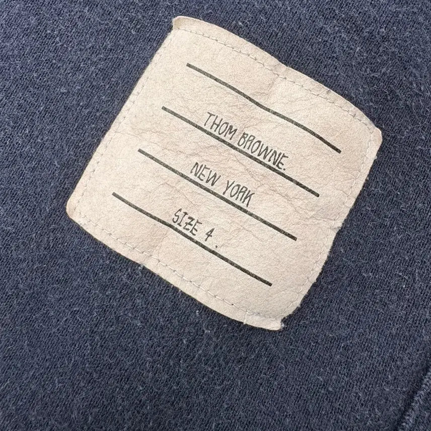 [BUNJANG] Thom Browne Navy 4-Bar Sweatshirt / 톰브라운 네이비 4선 맨투맨