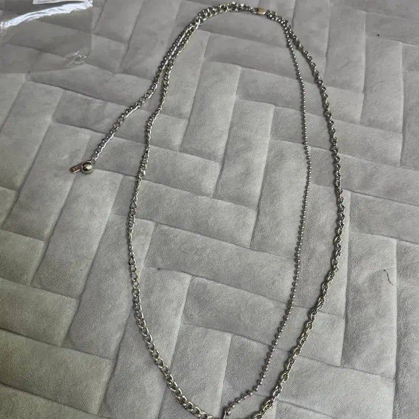 [BUNJANG] Numbering Silver Chain Belt / 넘버링 실버 체인벨트 